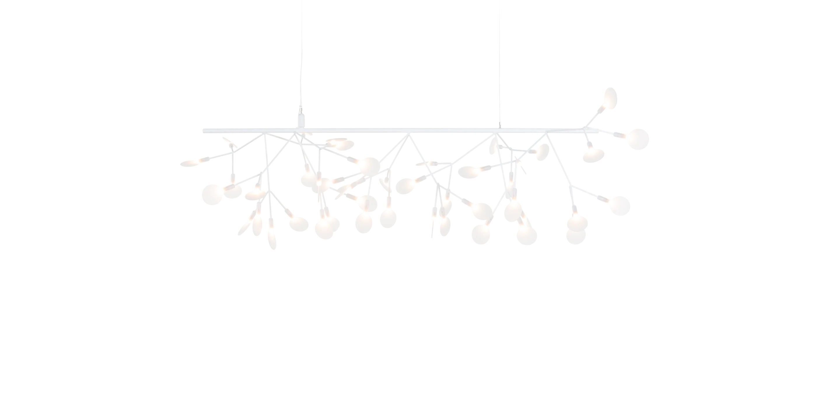 Front view Heracleum Endless White Suspension Light